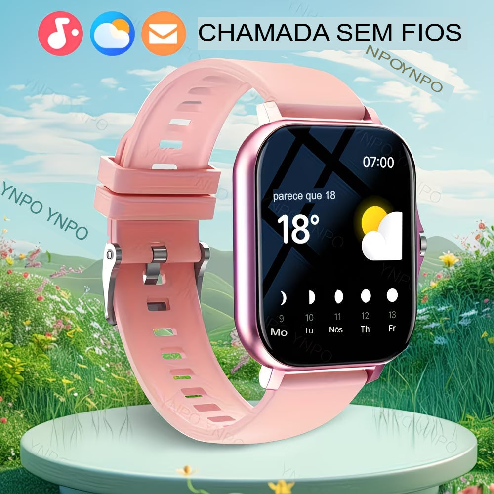 Novo Smartwatch com Chamadas/Recebimento Sem Fio