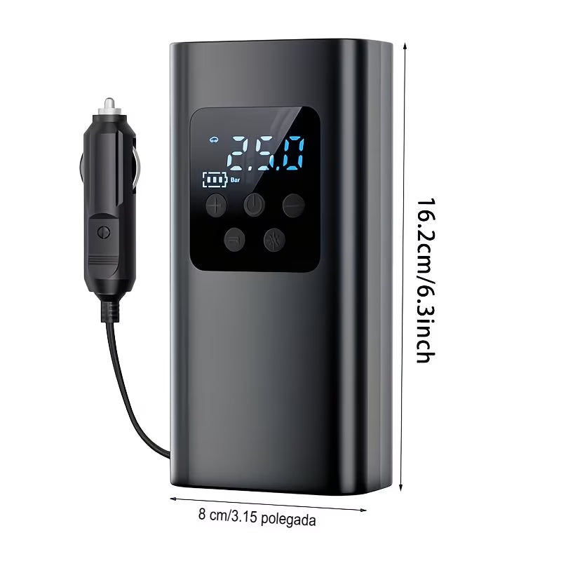 Bomba de ar portátil com luz LED