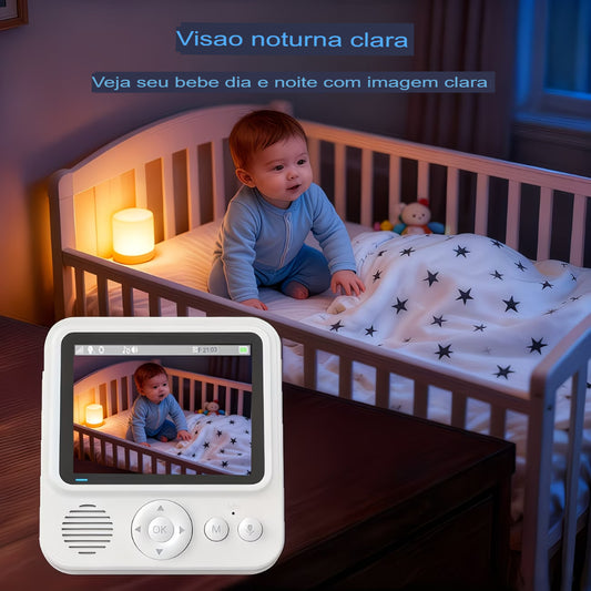 Baba Eletrônica Monitor de Vídeo IPS de 2,8 polegadas com Áudio Bidirecional