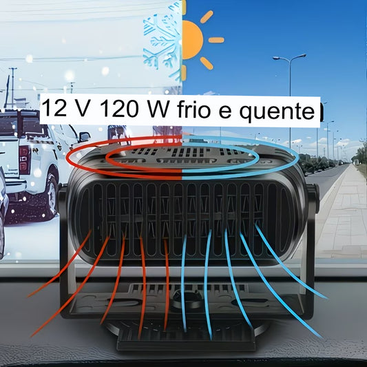 Aquecedor e Desembaçador Portátil de Carro 12V